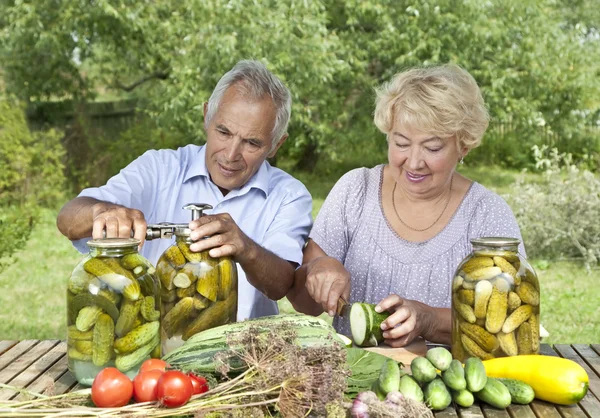 Sealing in jars — Stock Image Sealing in jars Stock Image