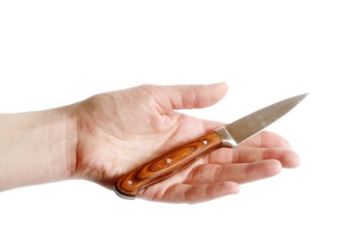 Pearing Knife in Hand clipart