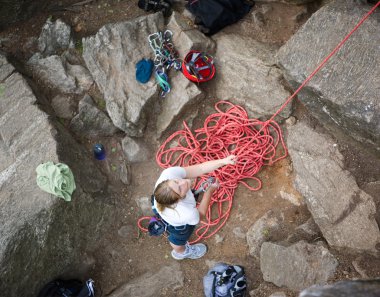 Female Belayer clipart