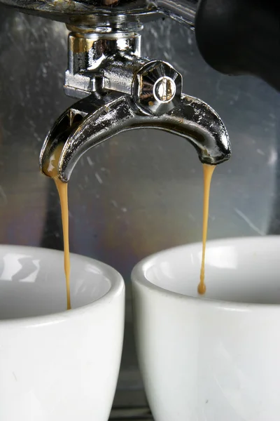 Dwie filiżanki espresso — Zdjęcie stockowe