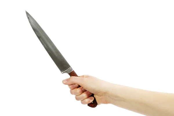Stor kniv i hand — Stockfoto
