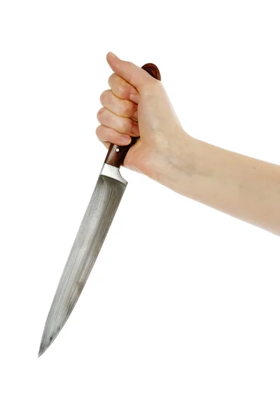 Großes Messer in der Hand — Stockfoto