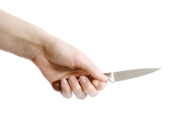 Pearing bıçak el — Stok fotoğraf