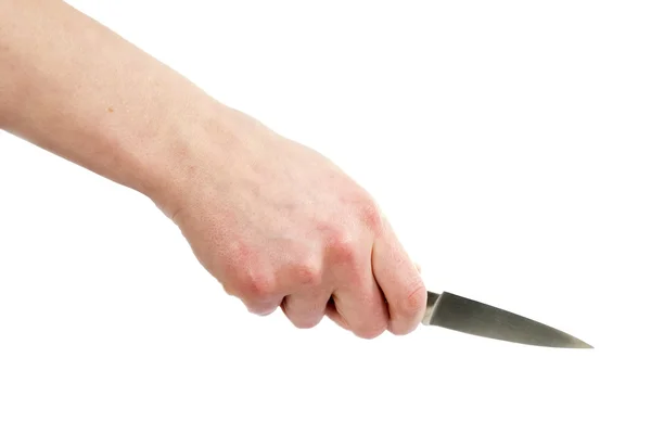 Pearing μαχαίρι στο χέρι — Φωτογραφία Αρχείου