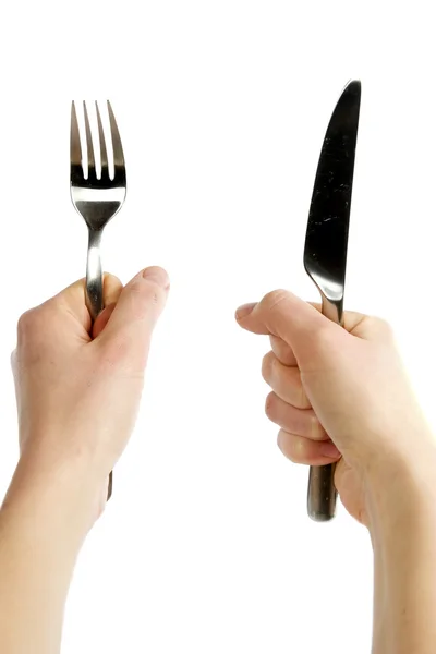 Μαχαίρι και πιρούνι — Φωτογραφία Αρχείου