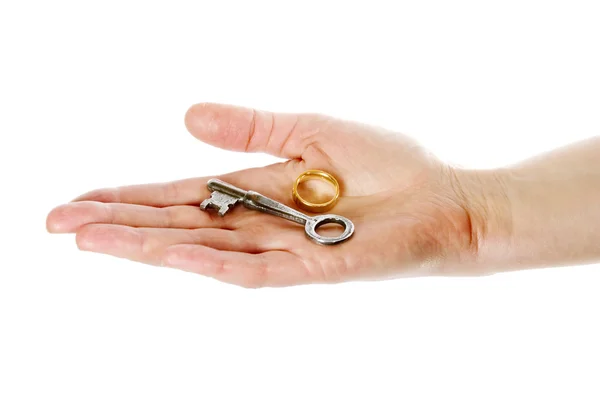 Key in Hand — Stock Photo, Image