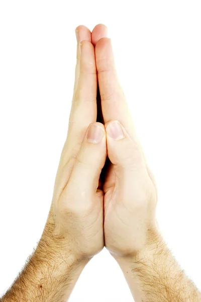 Praying Hands Isolated — Stock Photo, Image