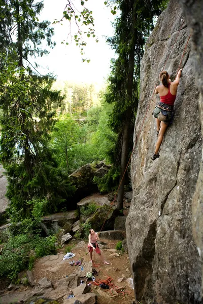 Two climbers — Stock Photo, Image