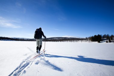 Back Country Skiing clipart