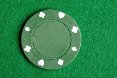 Green Poker Chip clipart