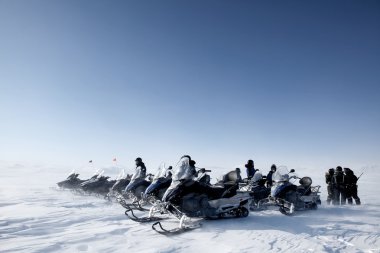 Snowmobile Group clipart