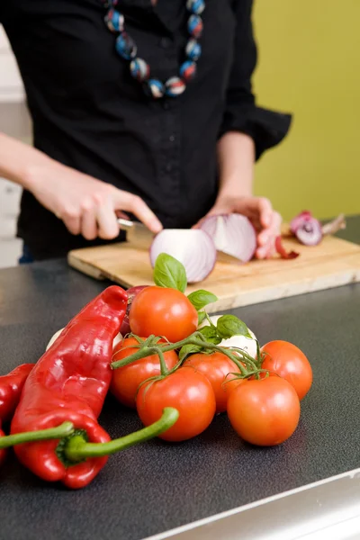 Pomidory i chili — Zdjęcie stockowe