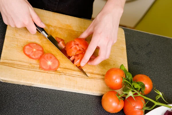 Kostki pomidorów — Zdjęcie stockowe