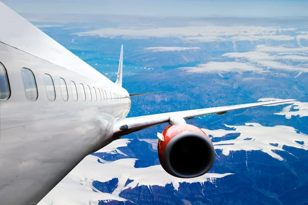 Avión sobre Islandia — Foto de Stock