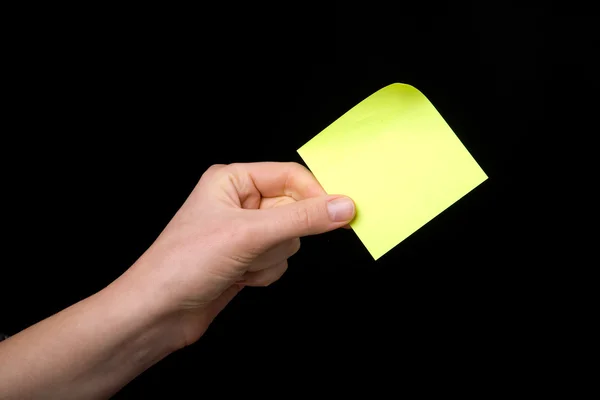 Sticky Note in Hand — Stock Photo, Image
