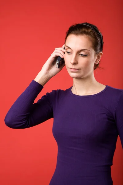 Mobiele telefoon vrouw — Stockfoto
