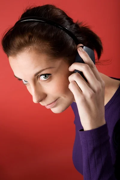 Hovor v mobilním telefonu — Stock fotografie