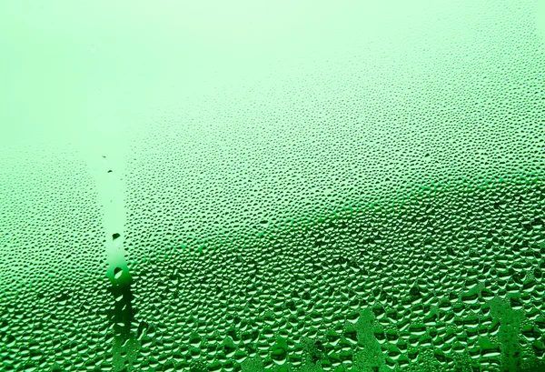 Fondo de gotitas de agua - Verde — Foto de Stock