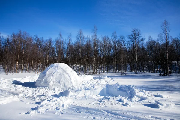 이글루 겨울 풍경 — 스톡 사진