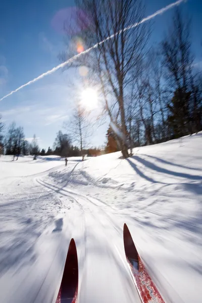 Cross Country Skiing Motion — Stock Photo, Image