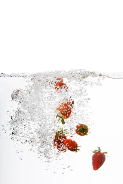 草莓泡沫 — 图库照片