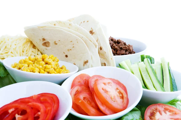Ingredientes de taco — Fotografia de Stock