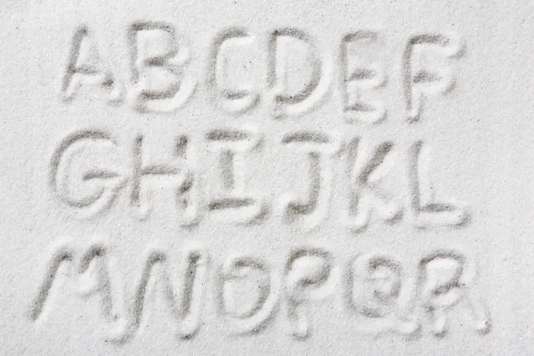 Alfabeto de areia — Fotografia de Stock