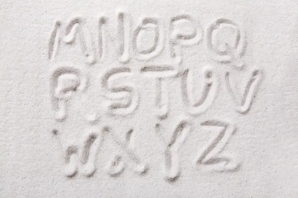 Άμμο αλφάβητο — Φωτογραφία Αρχείου