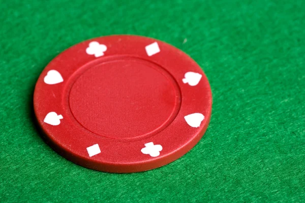 Piros póker zseton — Stock Fotó