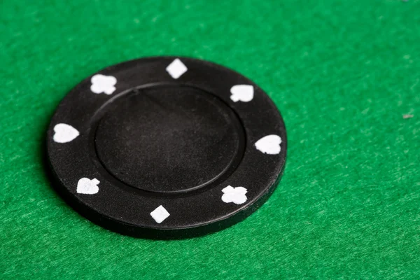 Chip di poker nero — Foto Stock