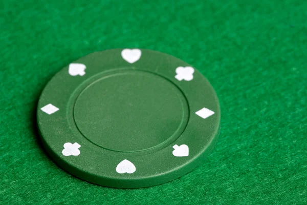 stock image Green Poker Chip