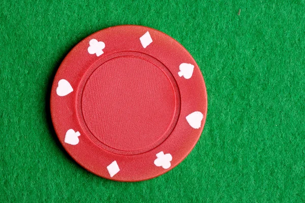 Kırmızı poker chip — Stok fotoğraf