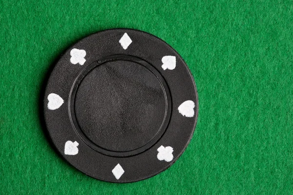 Chip de póker negro — Foto de Stock