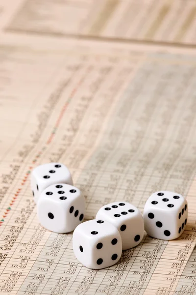 Dice and Stock Market Concept — Stock Photo, Image