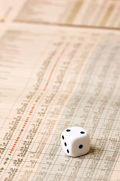 Dice and Stock Market Concept — Stock Photo, Image