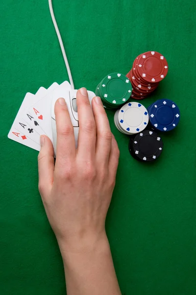 Online poker — Zdjęcie stockowe