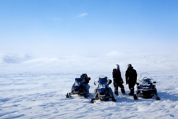 Expedição Snowmobile — Fotografia de Stock