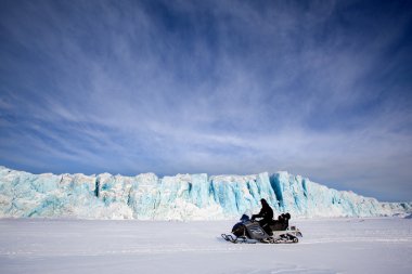 Glacier with Snowmobile clipart