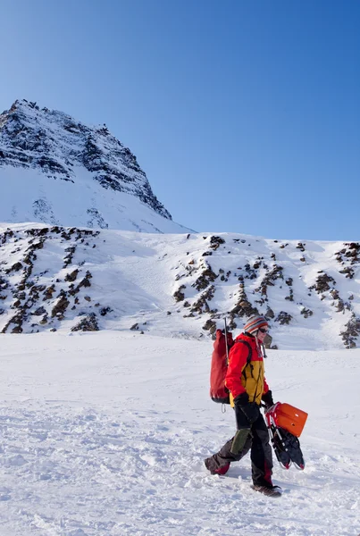 Alpinista femminile — Foto Stock