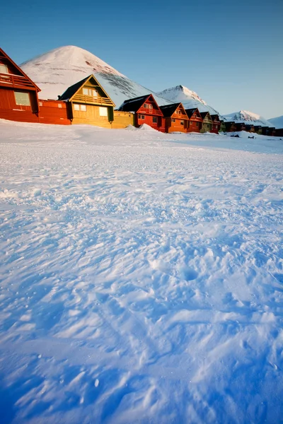 Longyearbyen Puesta de sol — Foto de Stock