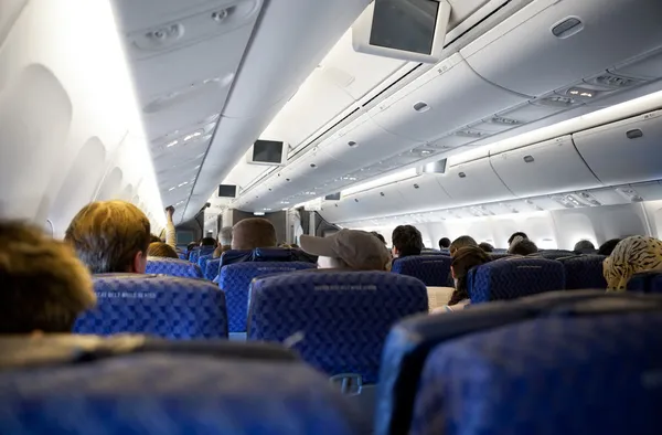 Interior do avião — Fotografia de Stock