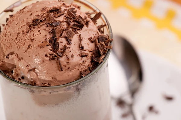 Chocolade melk float — Stockfoto