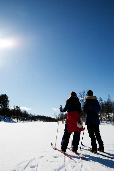 Winter skivakantie — Stockfoto