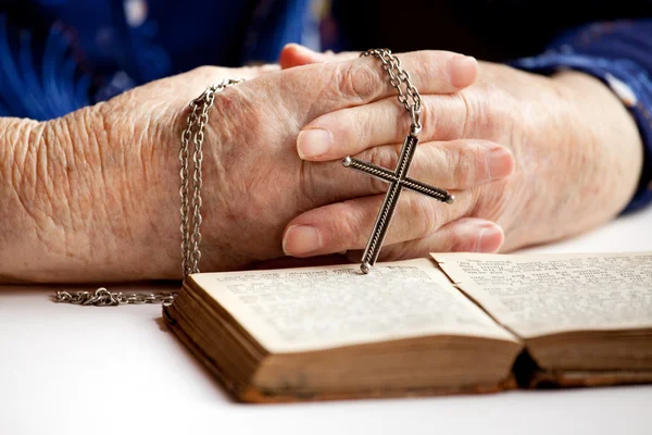Hands with Cross — Stock Photo, Image