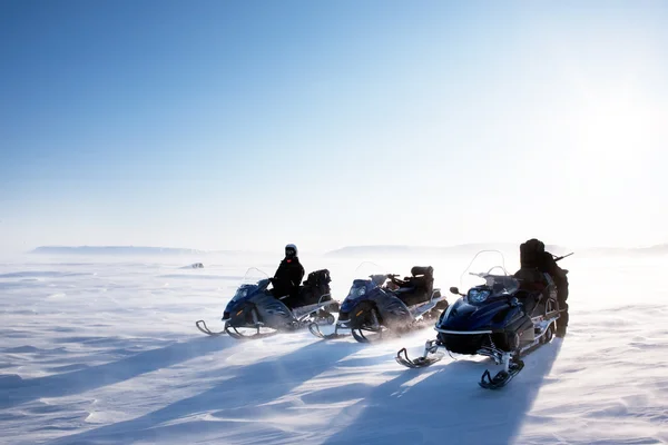 Inverno Snowmobile — Fotografia de Stock