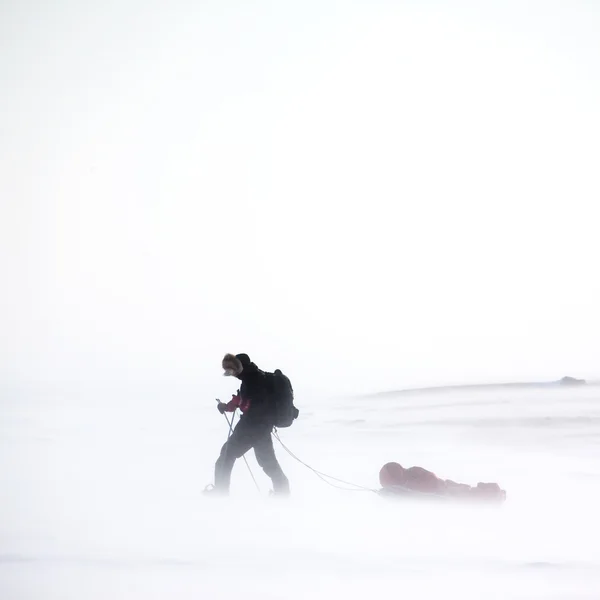 冬季野外探险 — 图库照片