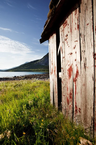 Båt hus Norge — Stockfoto