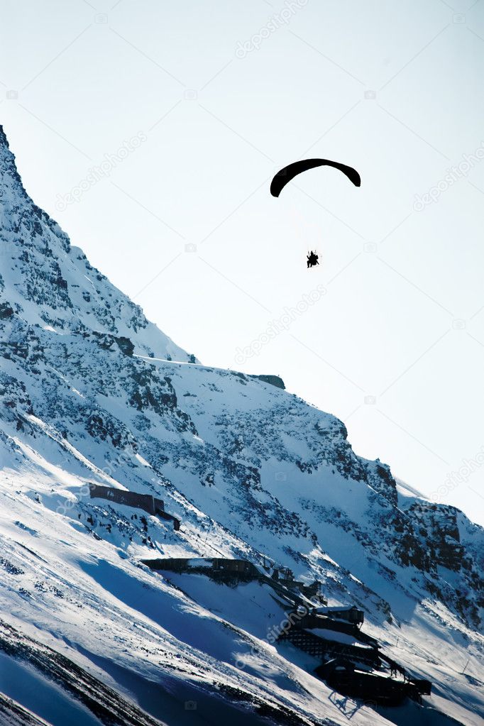 Paraglider over Mountain