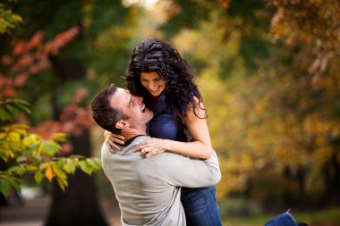 Excited Man and Woman clipart