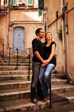 Europe Street Couple clipart